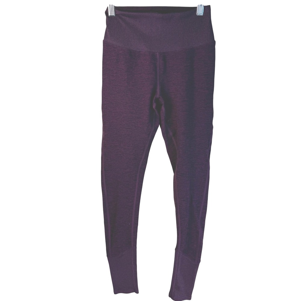 Alo Yoga High Waist Alosoft Lounge Leggings Womens XS Purple‎ Heather Space Dye